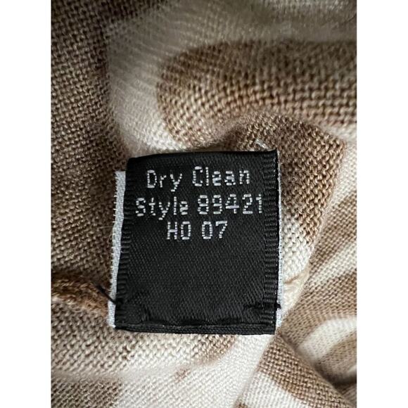 J CREW Merino Wool Sweater Dress S Zebra Animal Print Lightweight Safari Chic - Picture 9 of 10